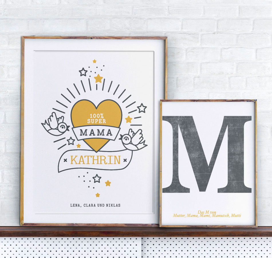 Selbstgestaltete Poster zum Mutter- und Vatertag | Printcandy