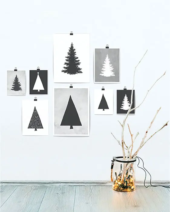 Dekoration zu Weihnachten - Plakat Weihnachtsbaum - Printcandy