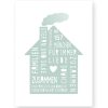 Home Sweet Home Poster | Personalisiert | Mint Grün | Printcandy