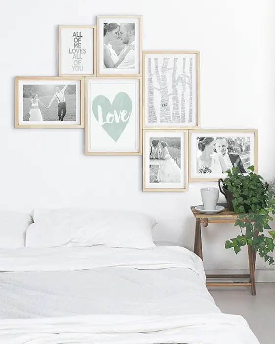 Love Poster | Personalisiert | Mint Grün | Wanddekoration Schlafzimmer