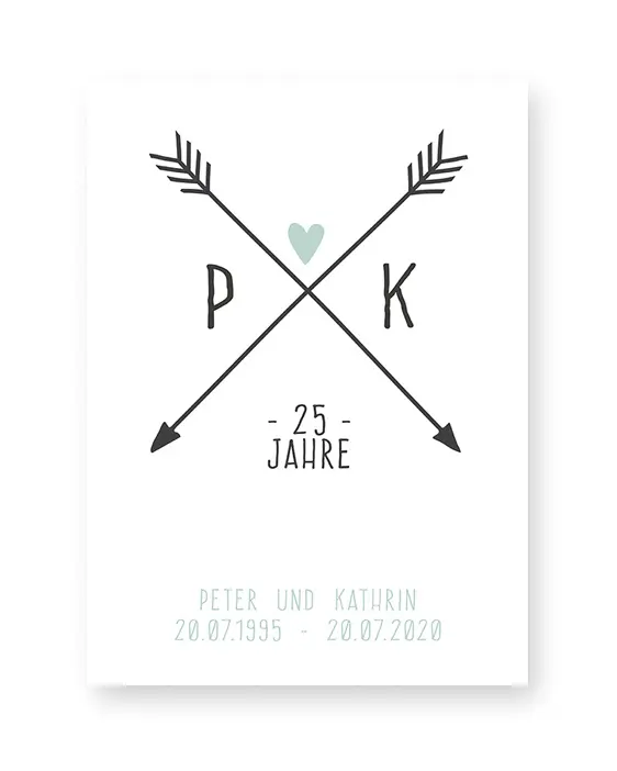 Personalisierte Hochzeitsposter | Poster Love Initials | Printcandy