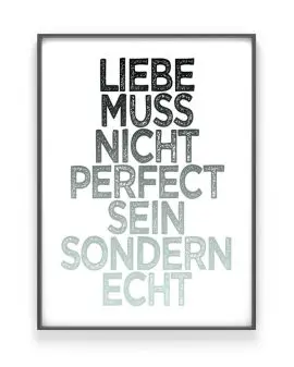 Love Sprüche Poster | Personalisiert | Minz | Printcandy