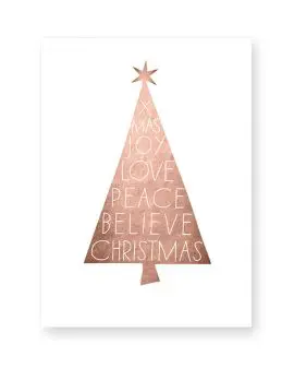 Weihnachtsposter Xmas tree - kupfer - Poster Weihnachten selber gestalten mit Printcandy