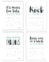 Kalender 2018 mit motivierenden Sprüchen auf Holzklemmbrett Printcandy
