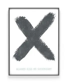 X-Design Poster | Personalisiert |Schwarz Weiss mit Minz | Printcandy