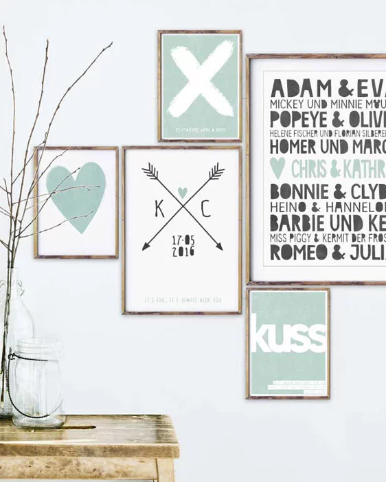 Hier X-Design Poster selbst personalisieren. Inspiration für hippe Wandgestaltung 'Liebe'