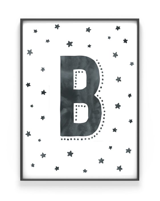 Buchstaben Art Print mit eigenem Letter - Personalisierter Poster selber gestalten bei Printcandy