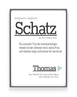 Poster Wort Definition | Personalisiert | Wortbuch Poster | Printcandy