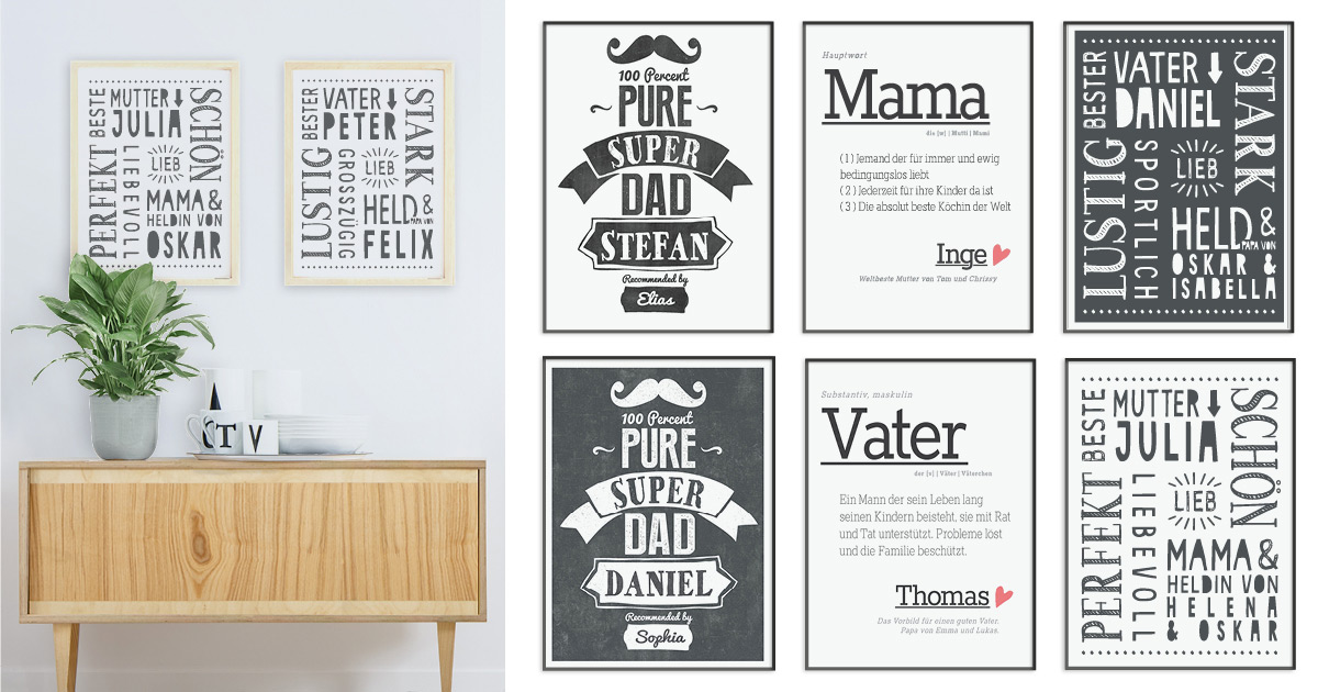 Personalisierte Poster Fur Mama Und Papa Printcandy