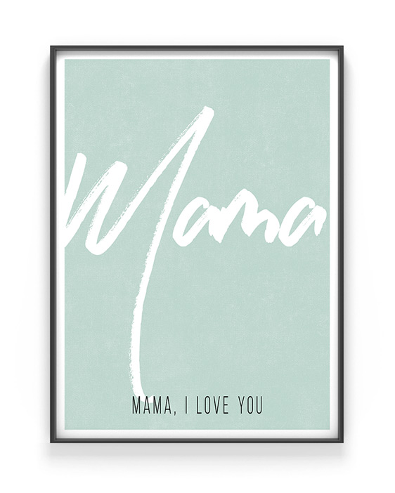 Poster mit deinem Wort 'Mama' | Poster mit deinem eigenen Wort selbst erstellen bei Printcandy