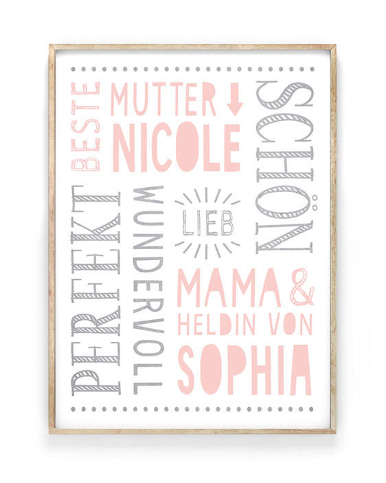 Beste Mama Poster - Geschenk zum Muttertag