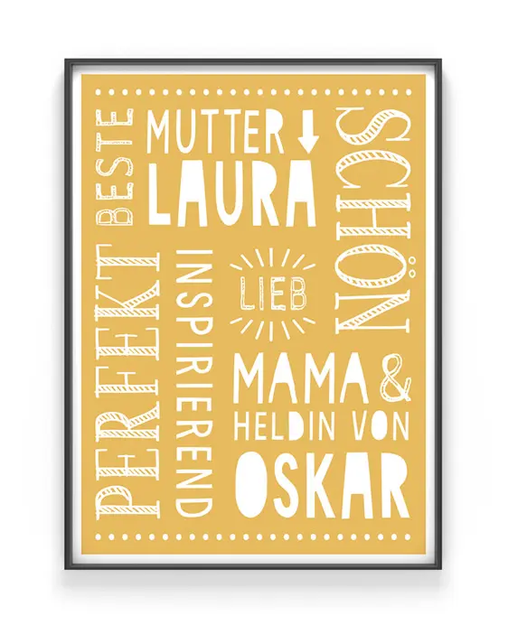 Poster Beste Mama | Individuelles Geschenk Muttertag