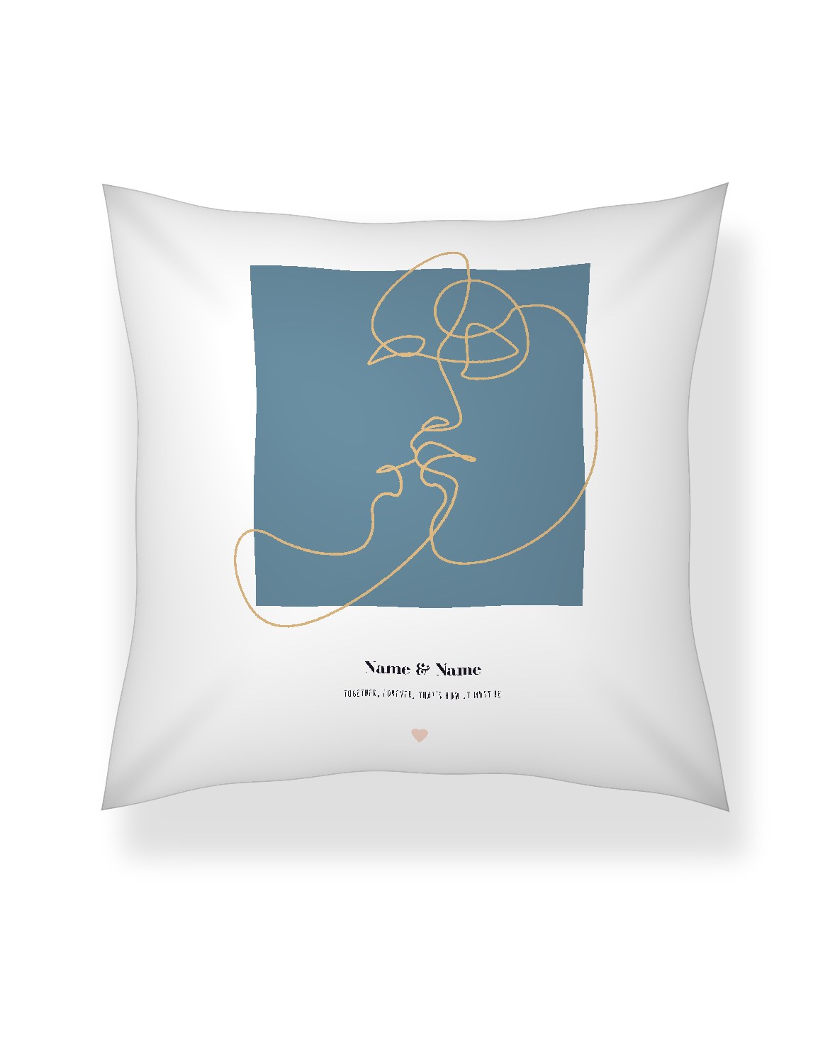 Liebeskissen – Line Art Paar Liebeskissen – Line Art Paar - Printcandy