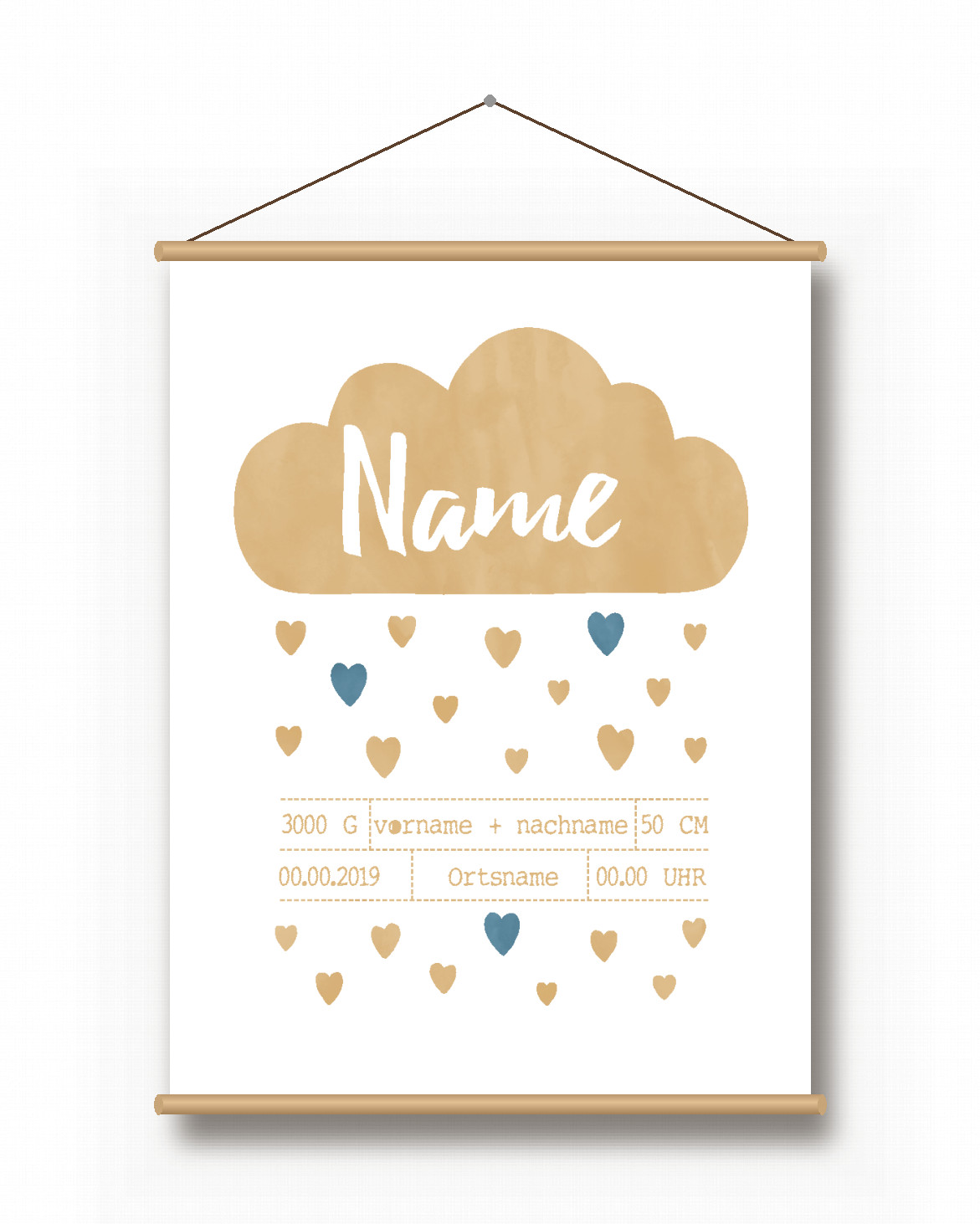 Textilposter – Baby – Wolke Textilposter – Baby – Wolke - Printcandy