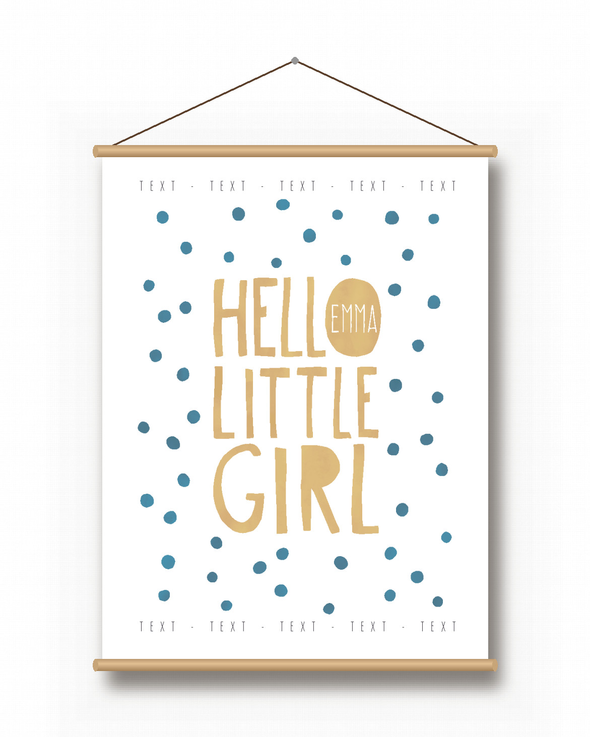 Textilposter – Hello Little Girl Textilposter – Hello Little Girl - Printcandy