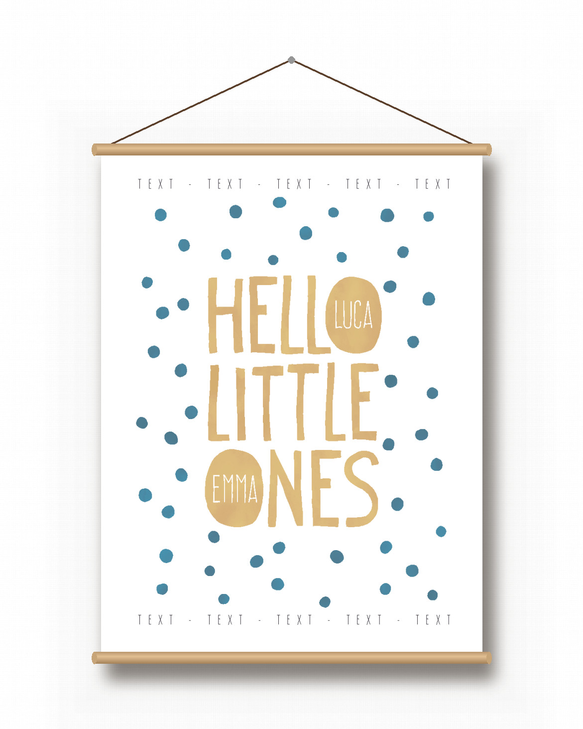 Textilposter – Hello Little Ones (Zwillinge) Textilposter – Hello Little Ones (Zwillinge) - Printcandy