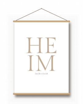 Textilposter mit Text – Wort in zwei Zeilen Textilposter mit Text – Wort in zwei Zeilen - Printcandy