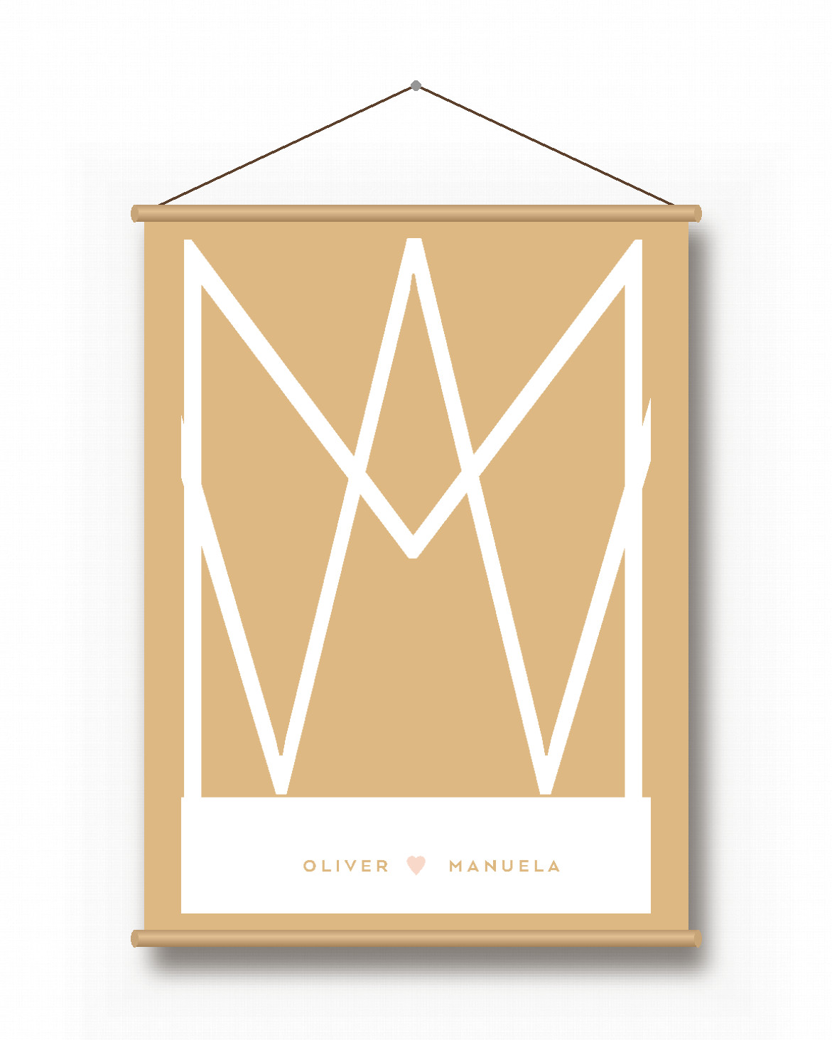 Textilposter – Monogramm Textilposter – Monogramm - Printcandy