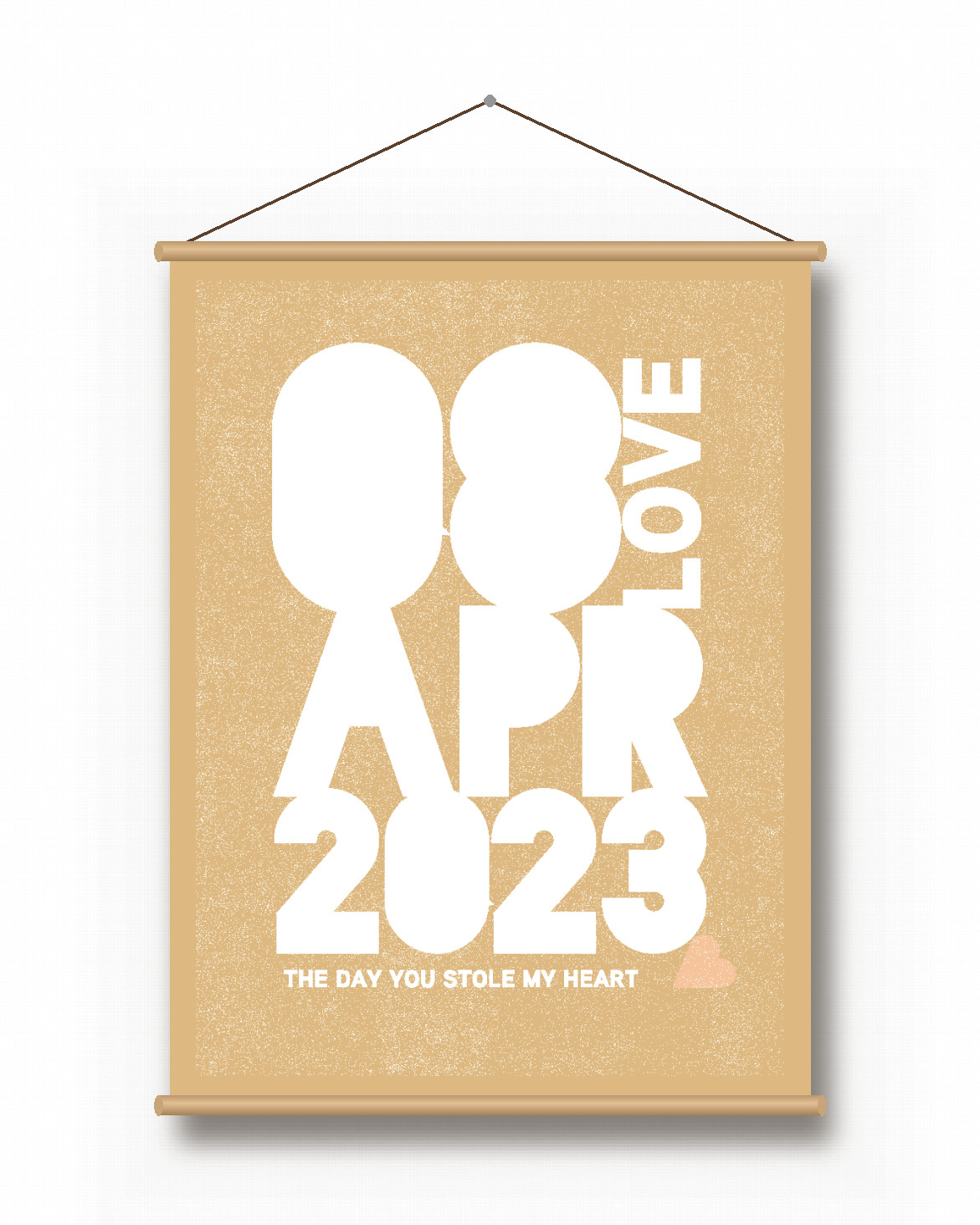 Textilposter – Personalisiertes Datum Textilposter – Personalisiertes Datum - Printcandy
